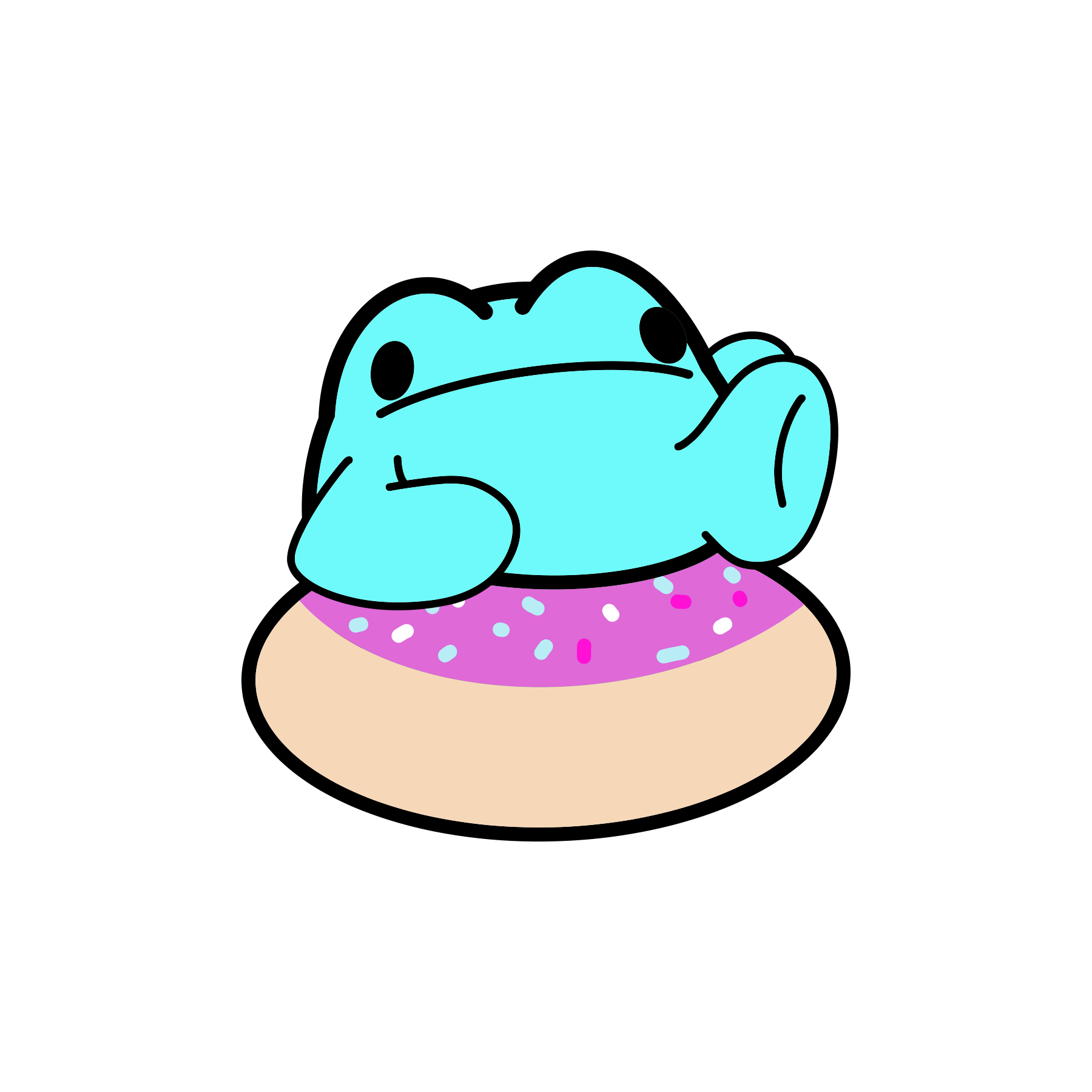 Doughnut Frog Print