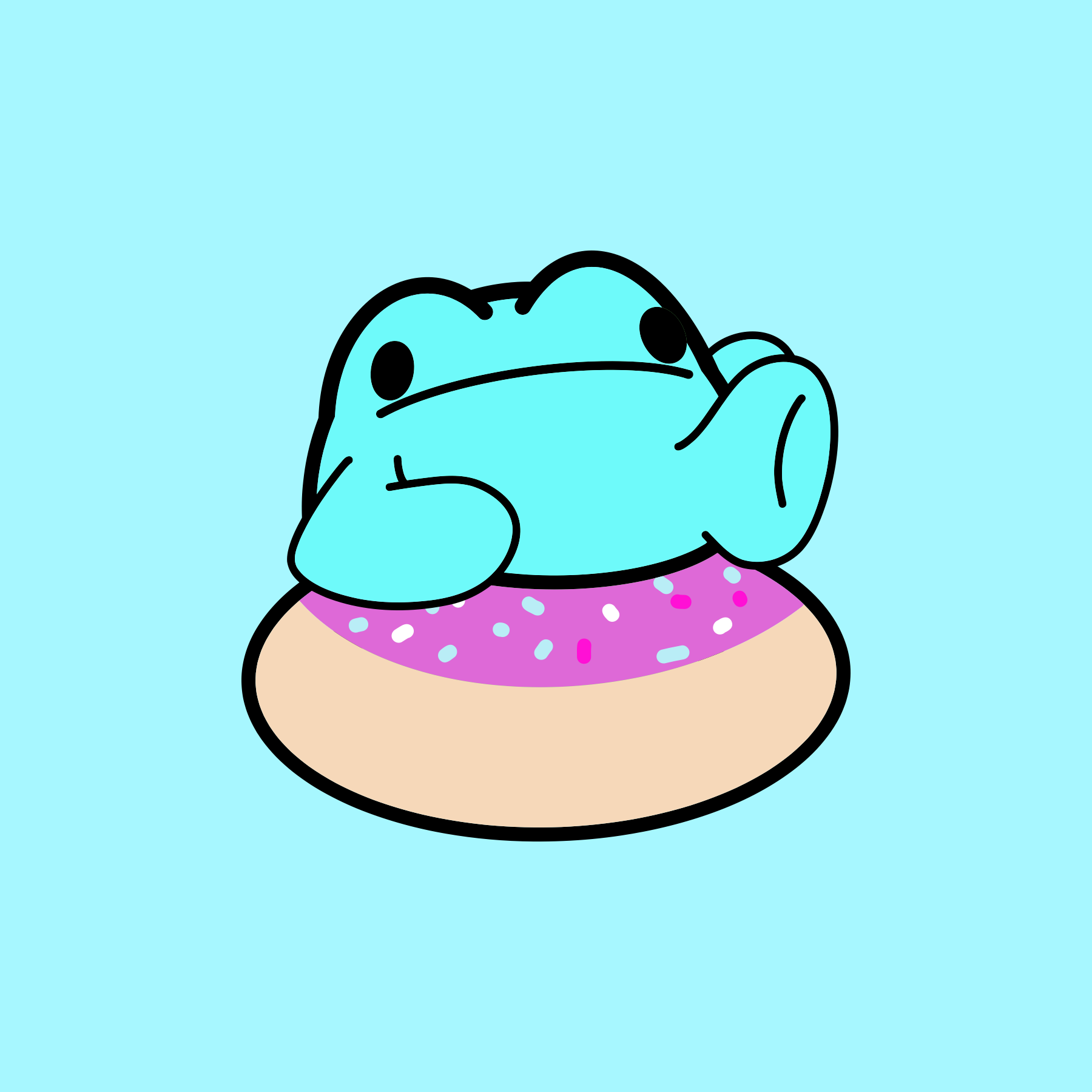 Doughnut Frog Print