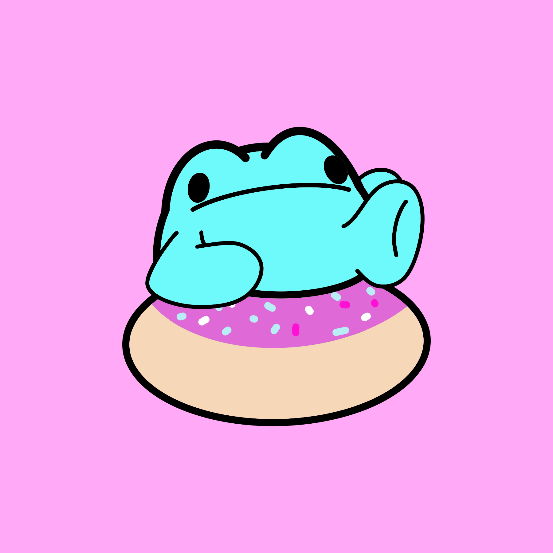 Doughnut Frog Print