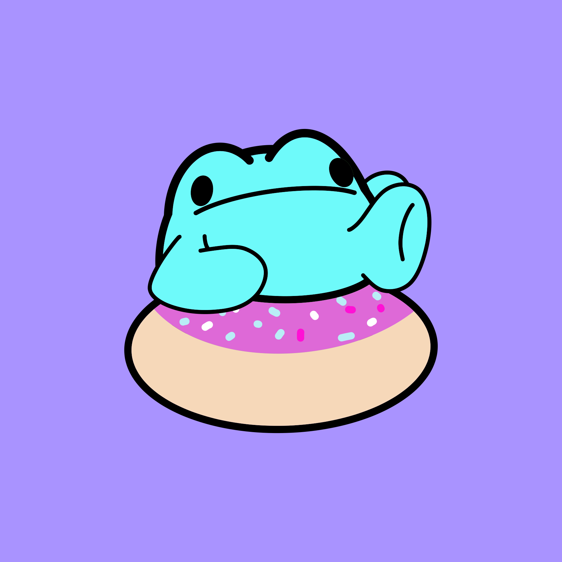 Doughnut Frog Print