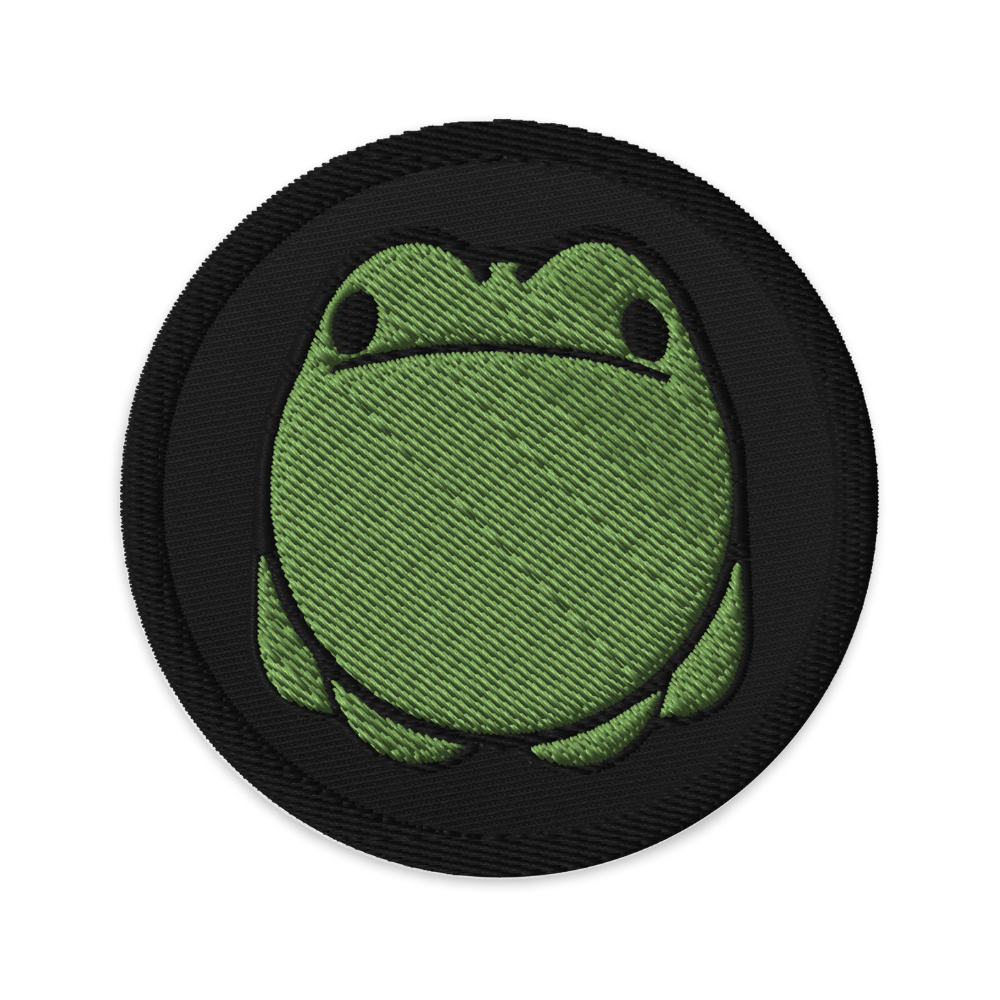 Green Frog Embroidered Patch