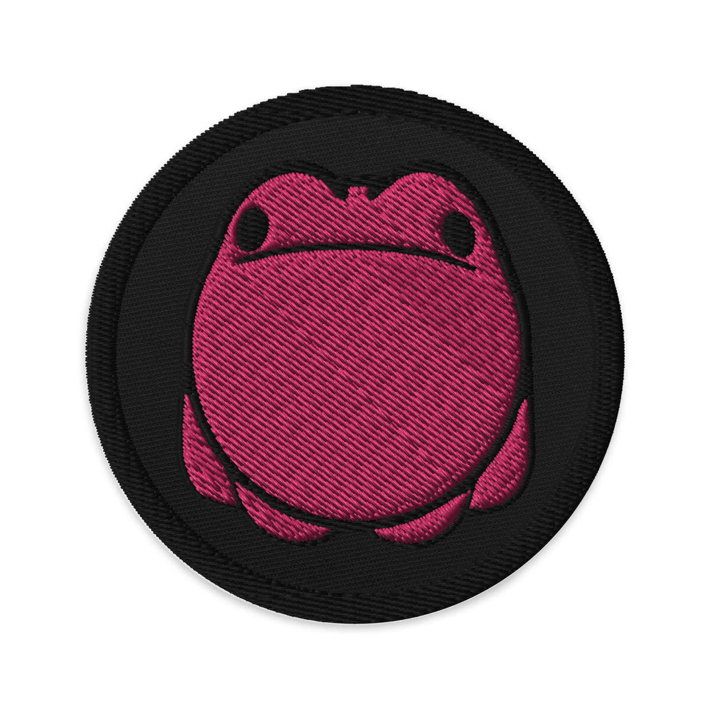 Pink Frog Embroidered Patch