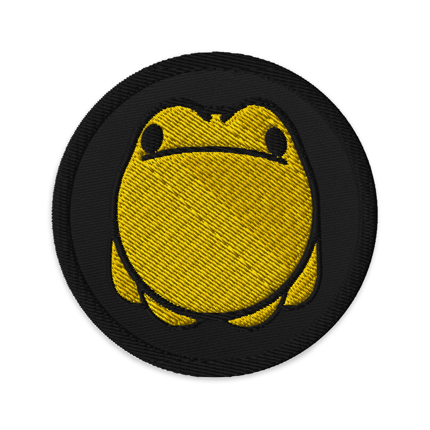 Yellow Frog Embroidered Patch