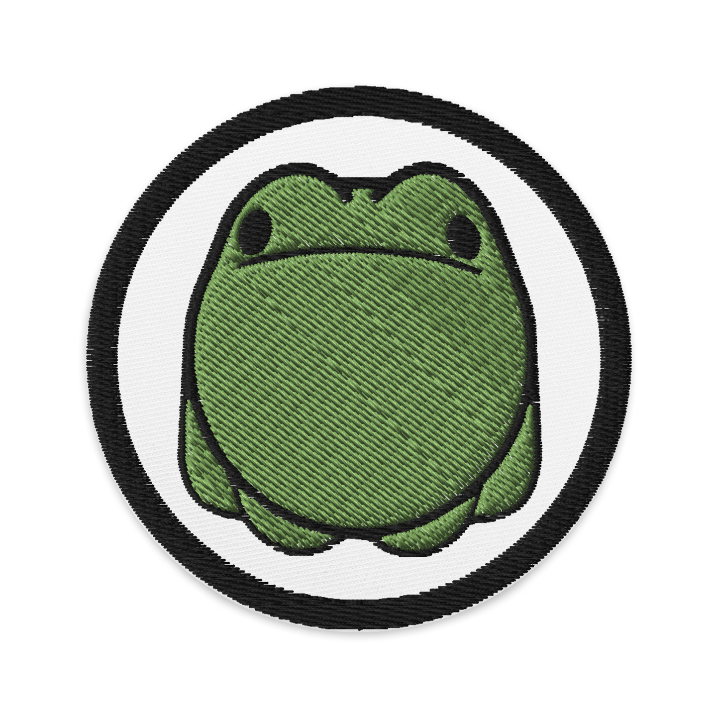 Green Frog Embroidered Patch