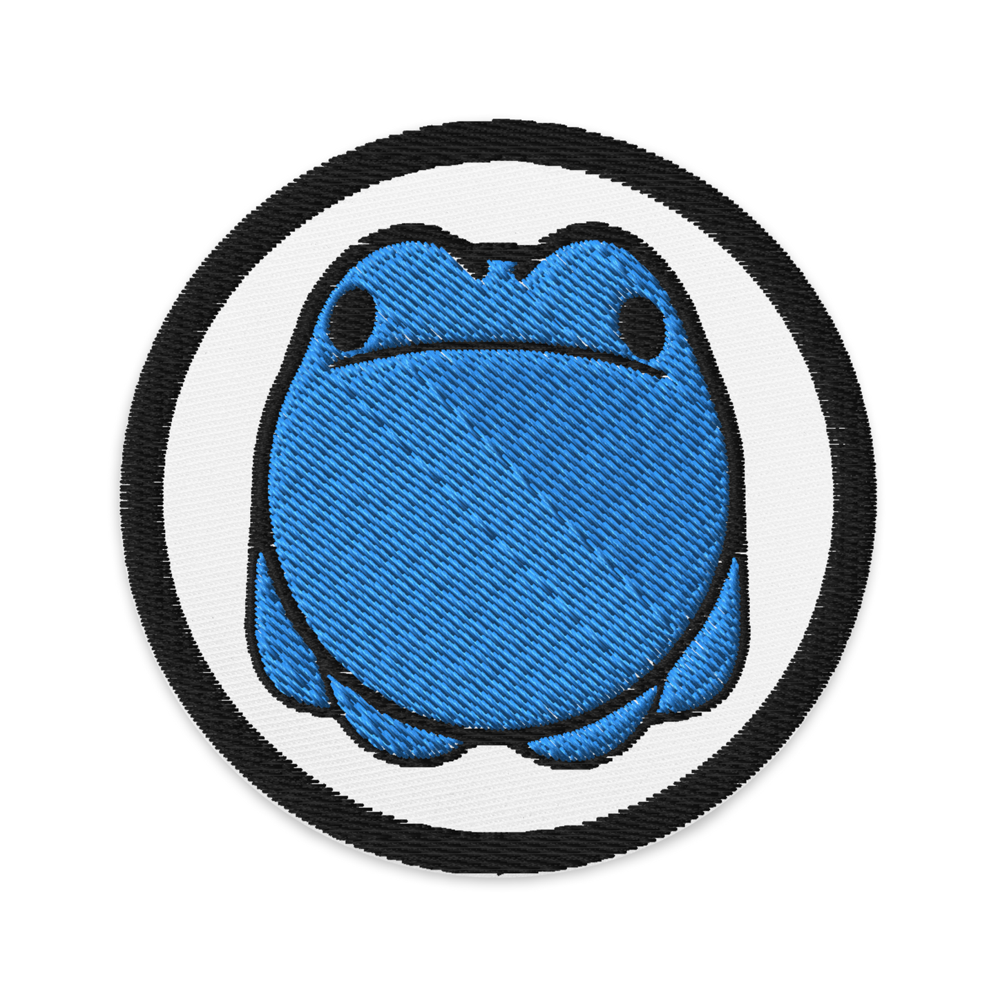 Blue Frog Embroidered Patch