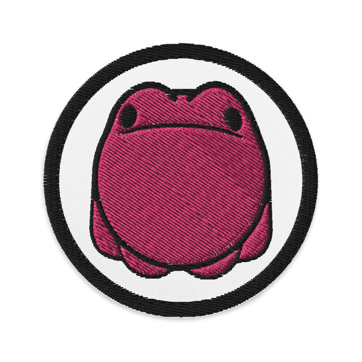 Pink Frog Embroidered Patch