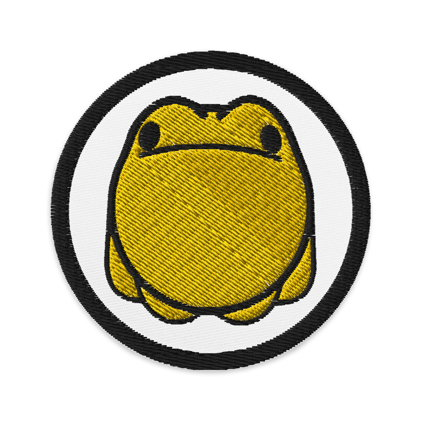 Yellow Frog Embroidered Patch