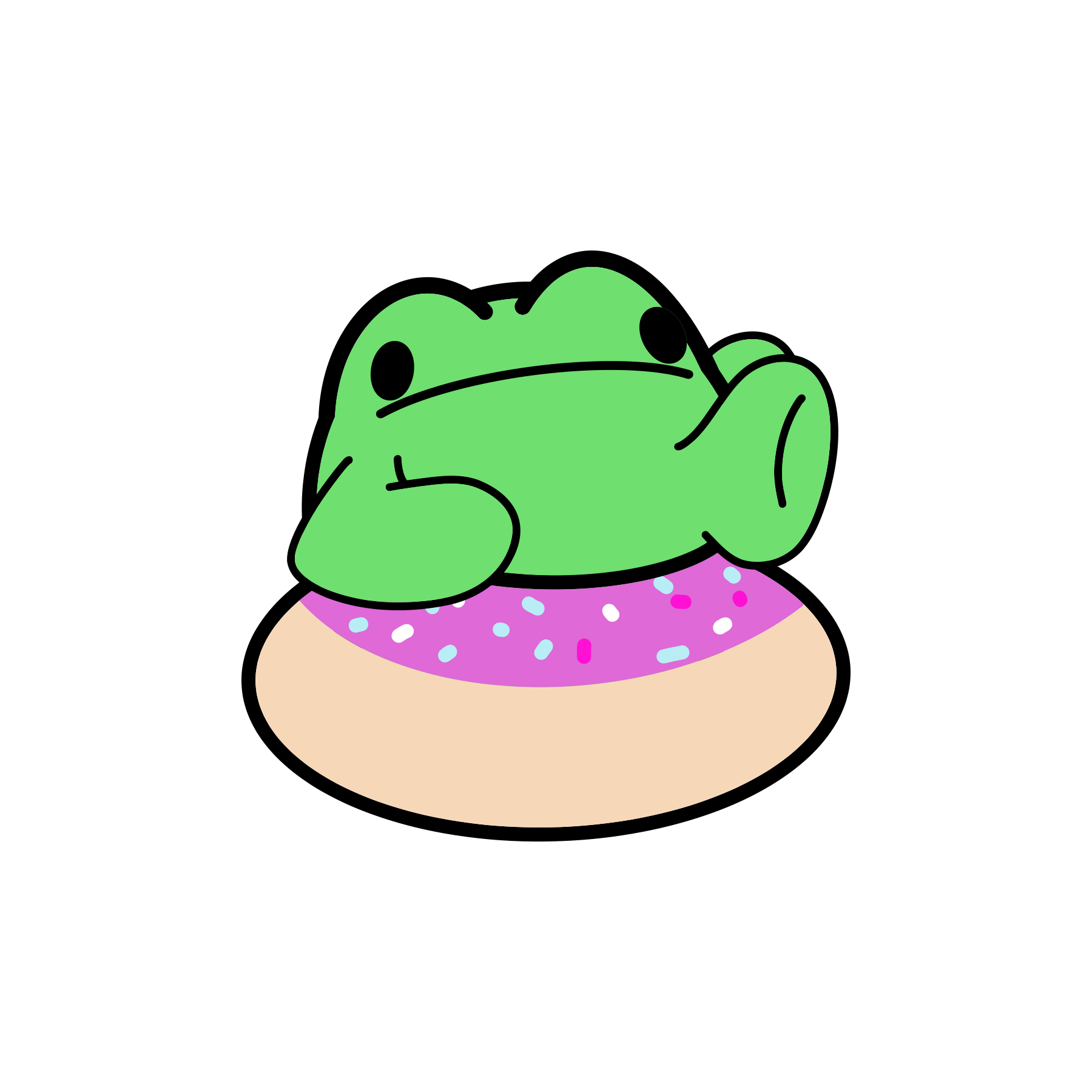 Doughnut Frog Print