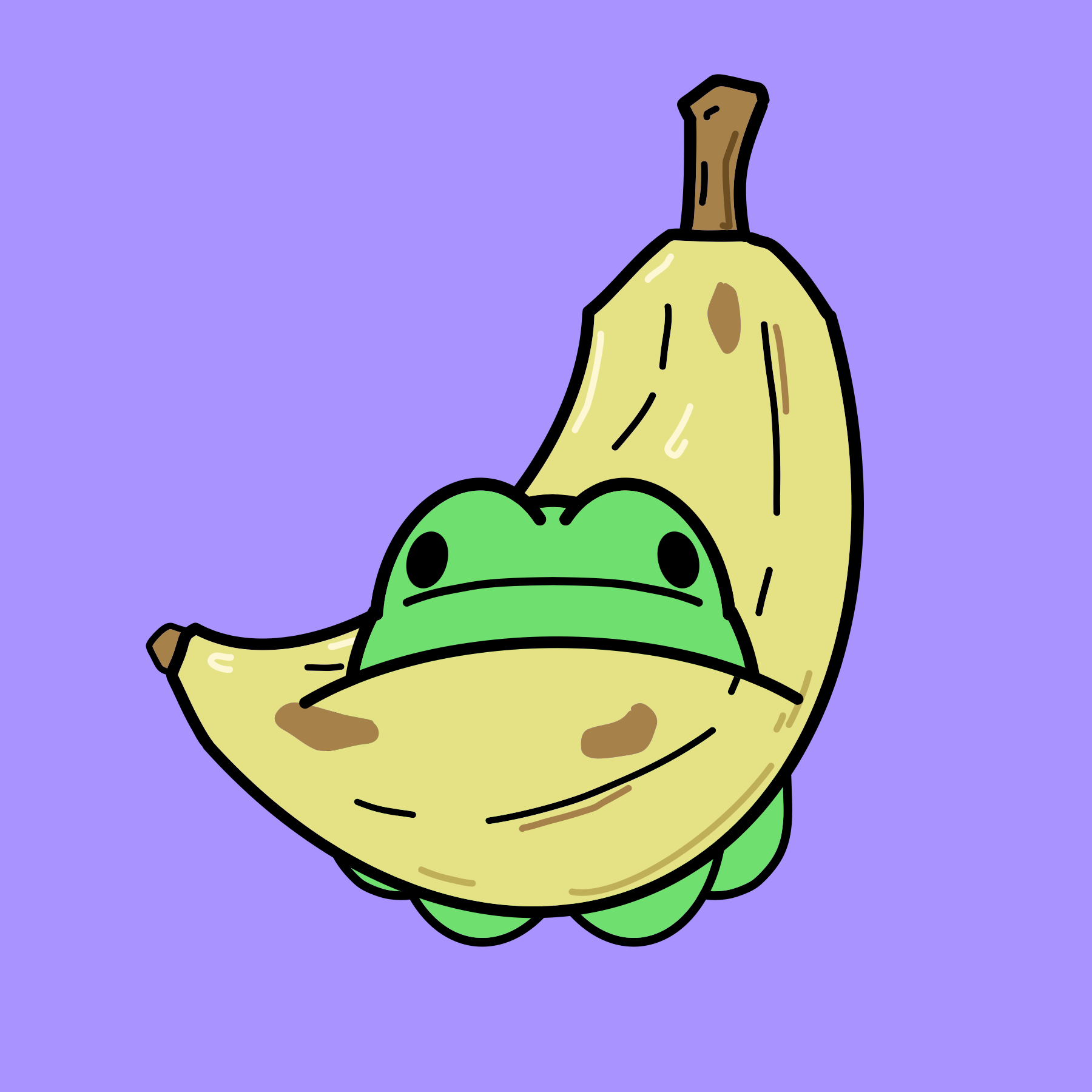 Banana Frog Print
