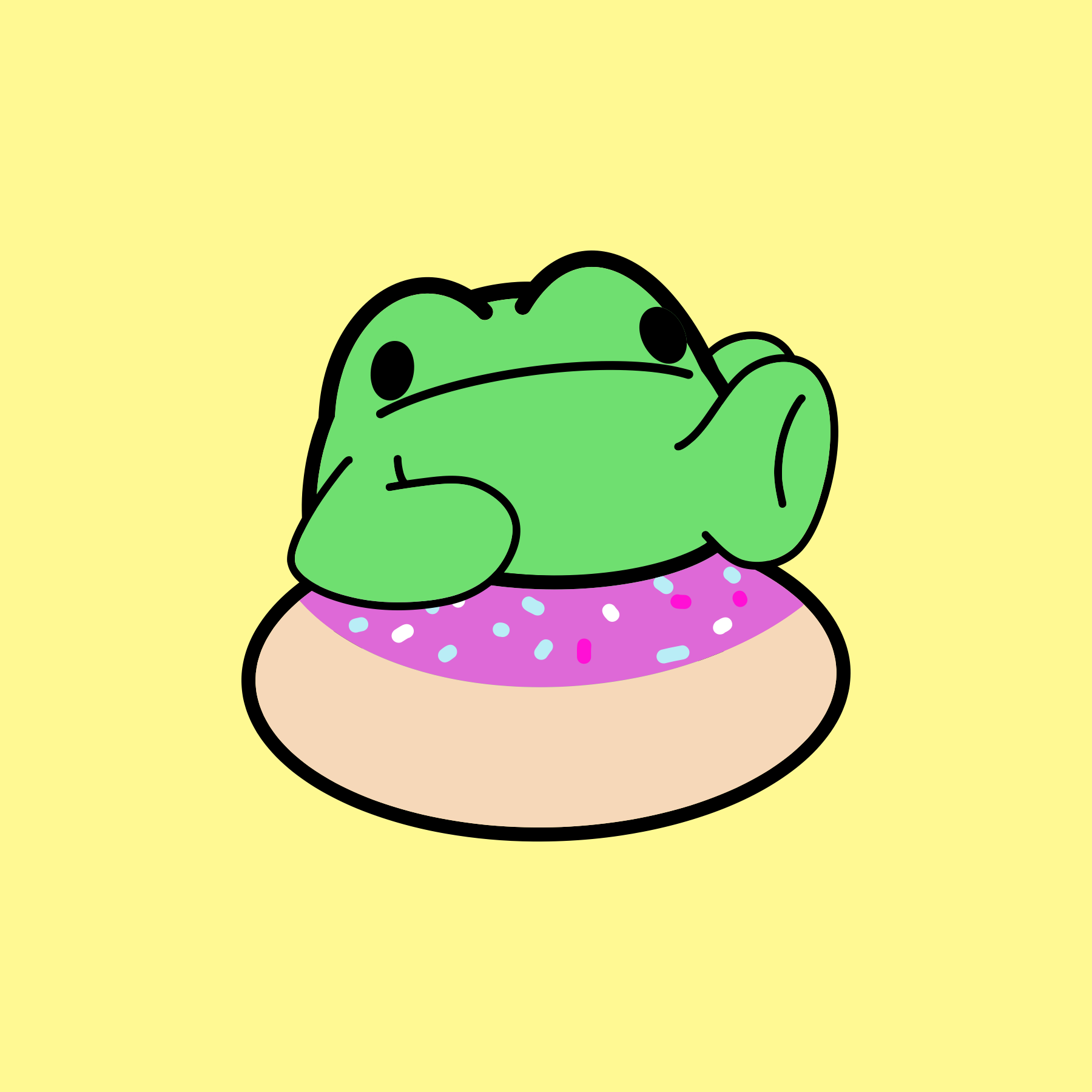 Doughnut Frog Print