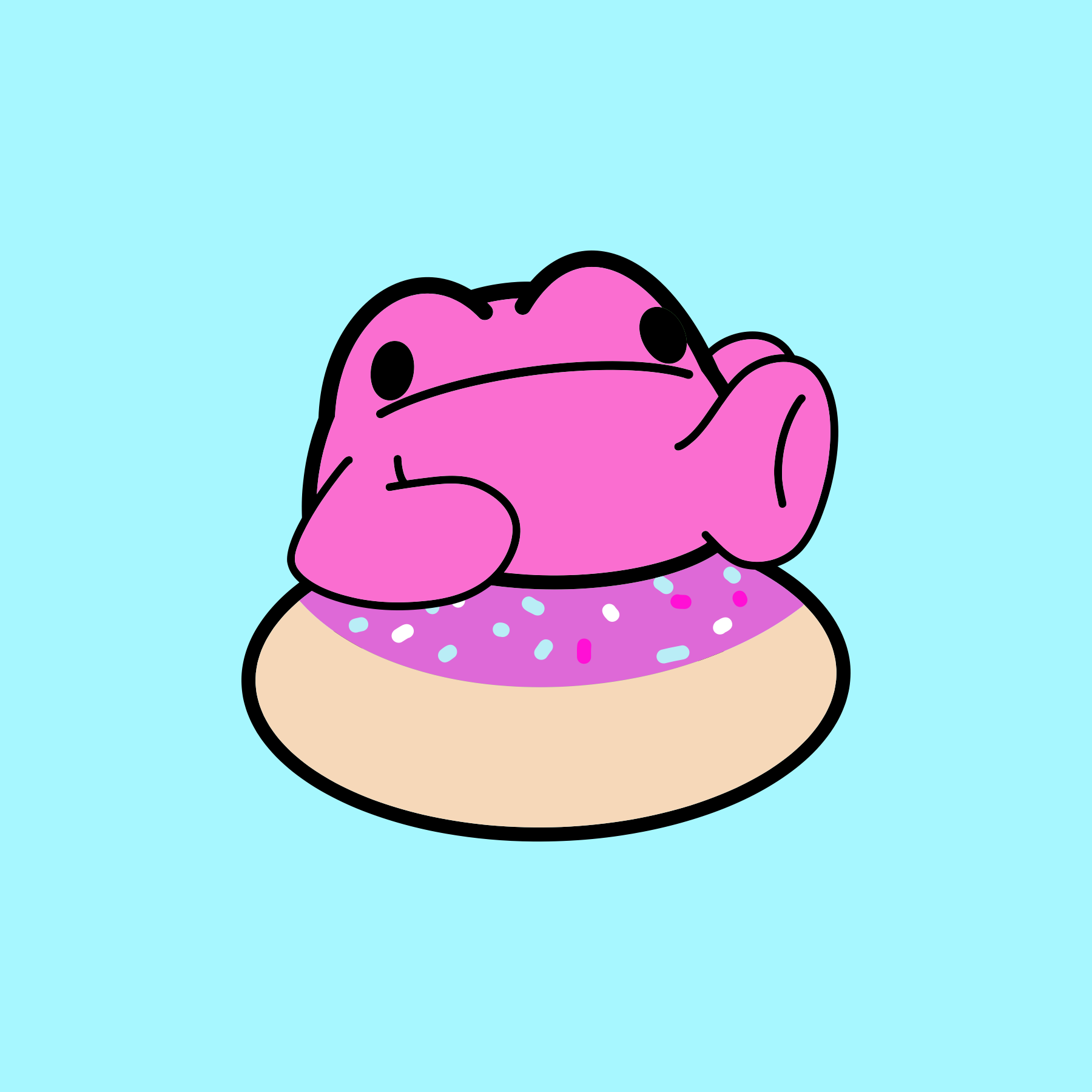Doughnut Frog Print