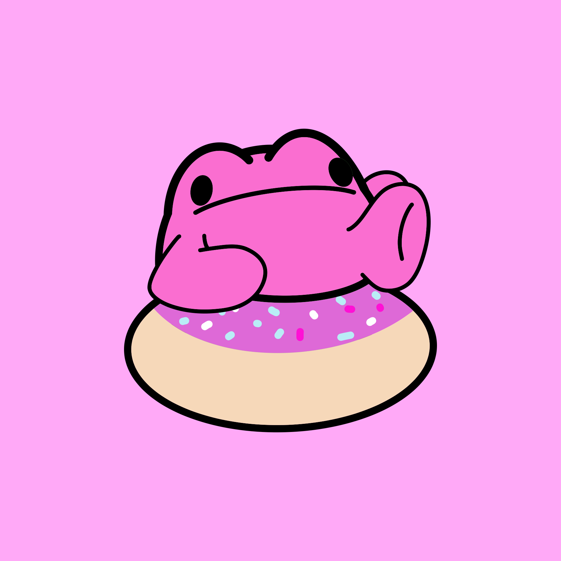 Doughnut Frog Print
