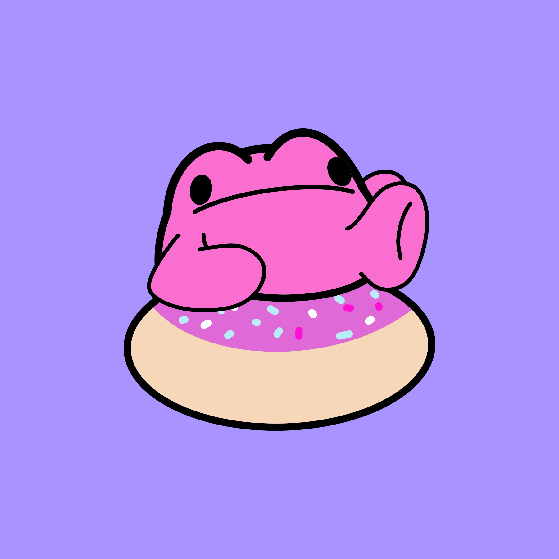 Doughnut Frog Print