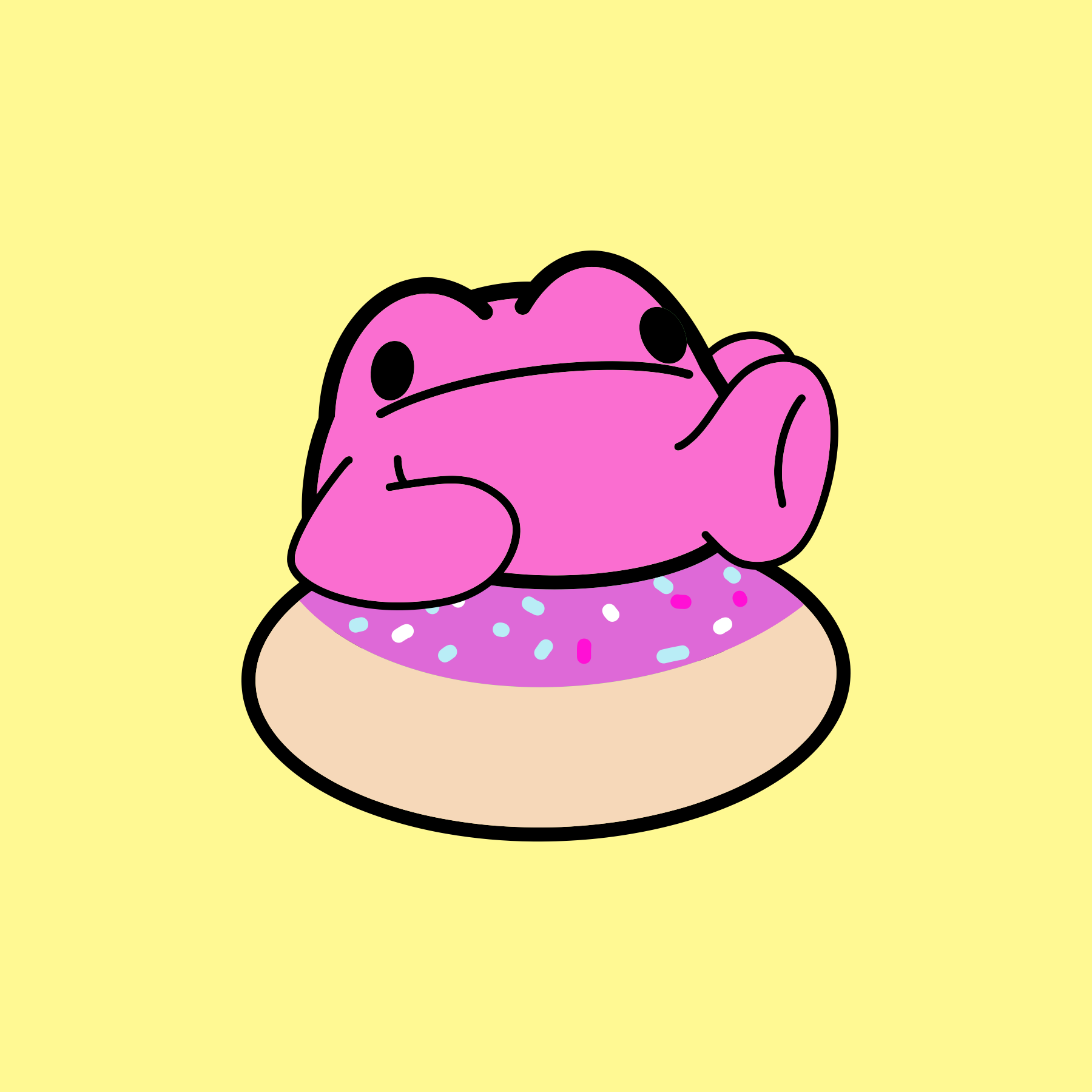 Doughnut Frog Print