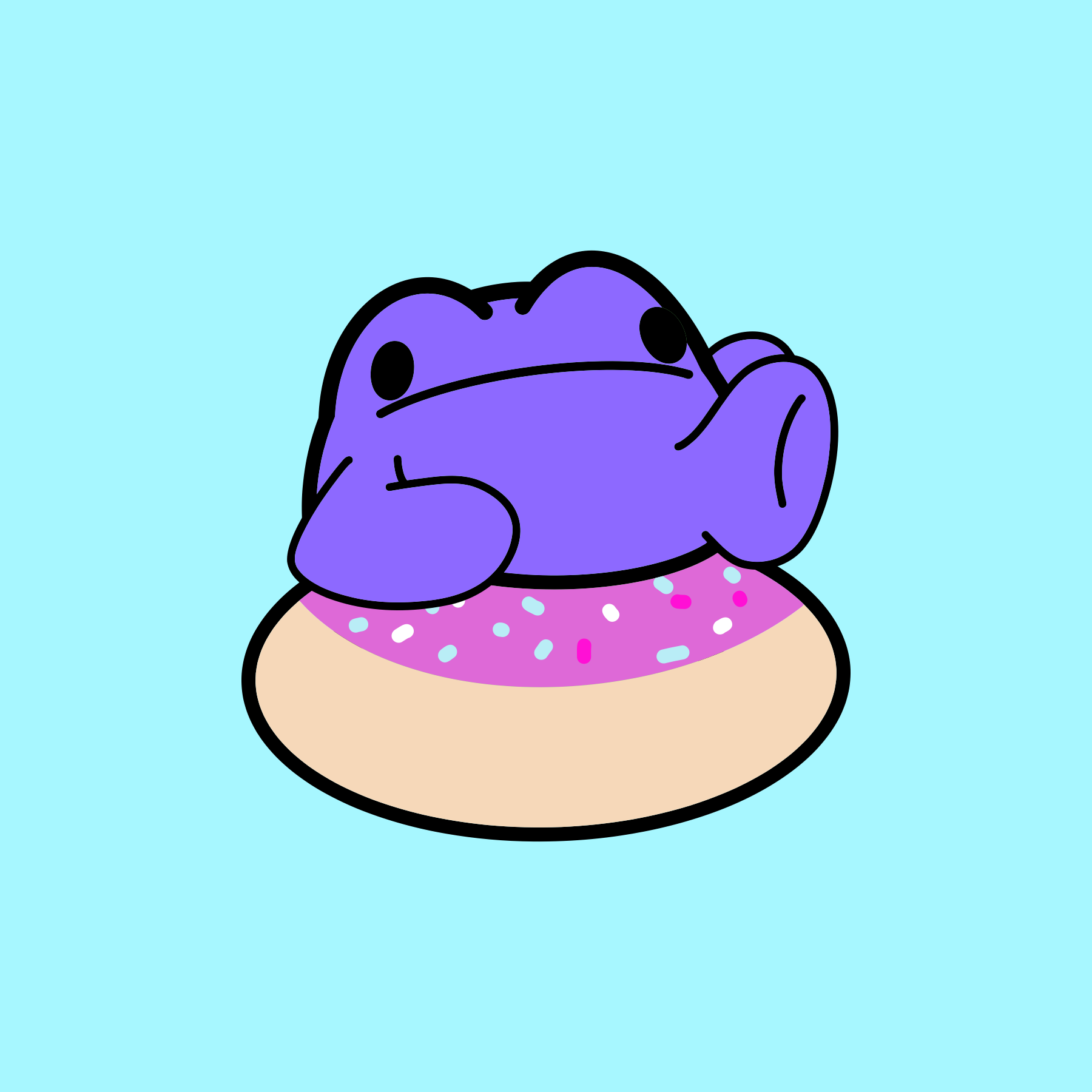 Doughnut Frog Print