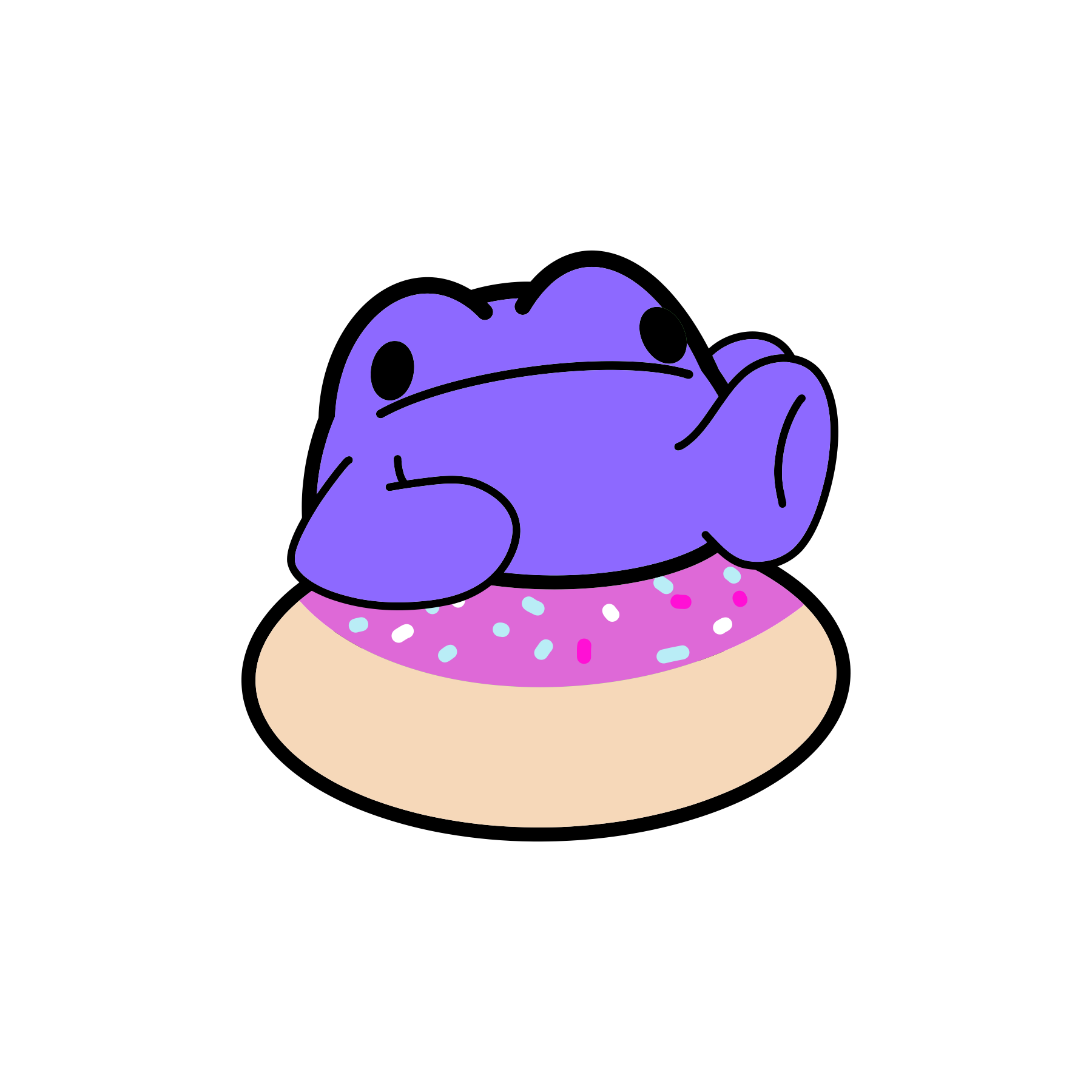 Doughnut Frog Print