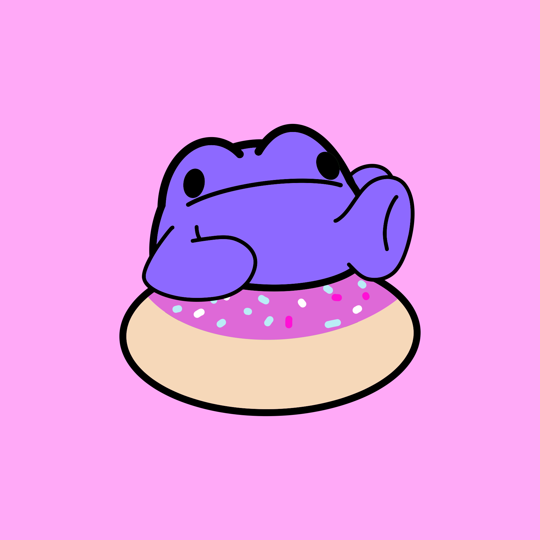 Doughnut Frog Print