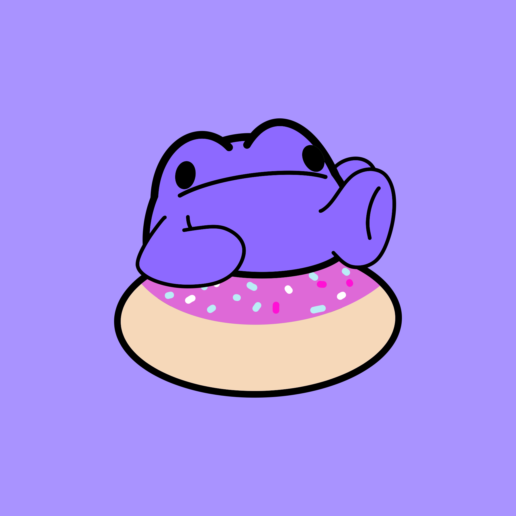 Doughnut Frog Print