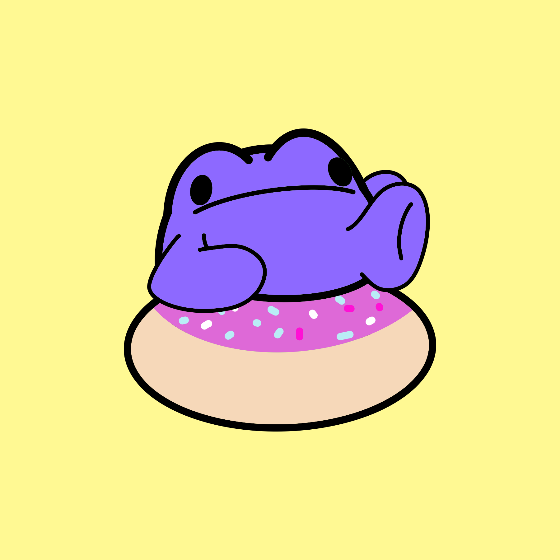 Doughnut Frog Print