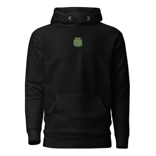 Embroidered Green Frog Hoodie