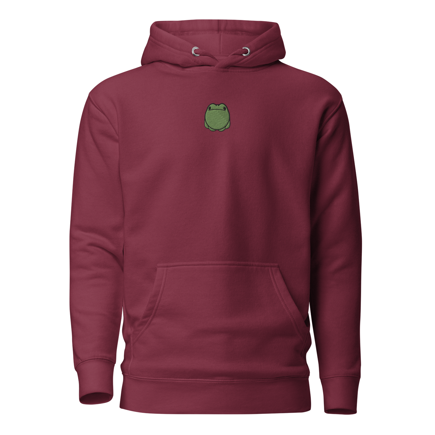 Embroidered Green Frog Hoodie