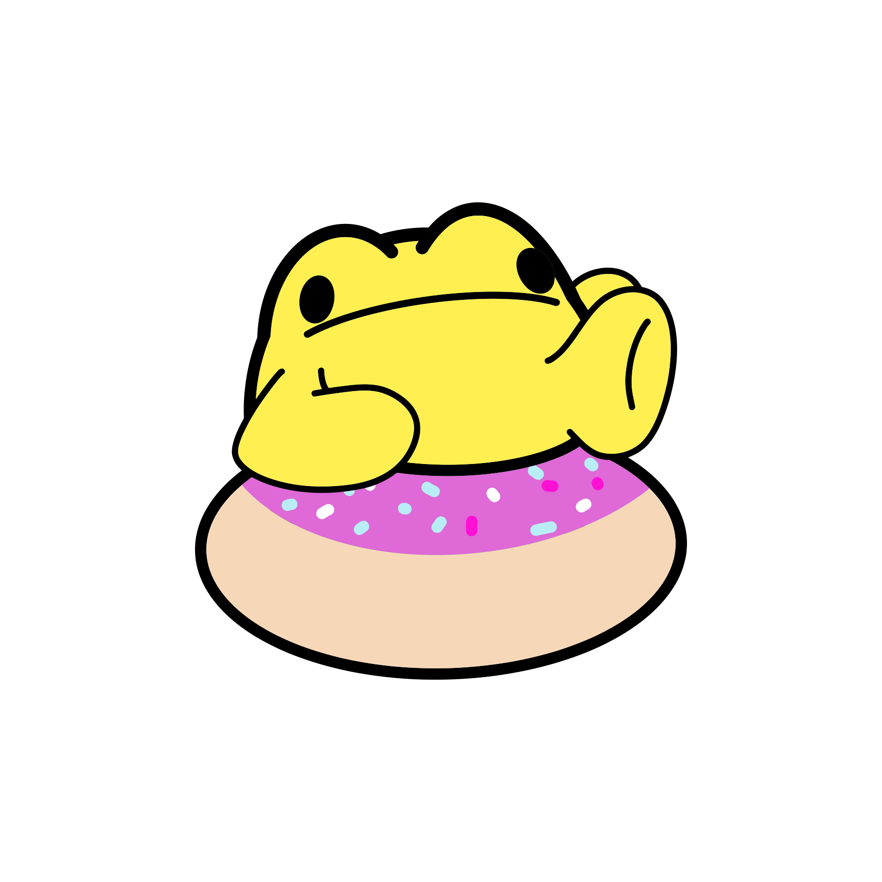 Doughnut Frog Print