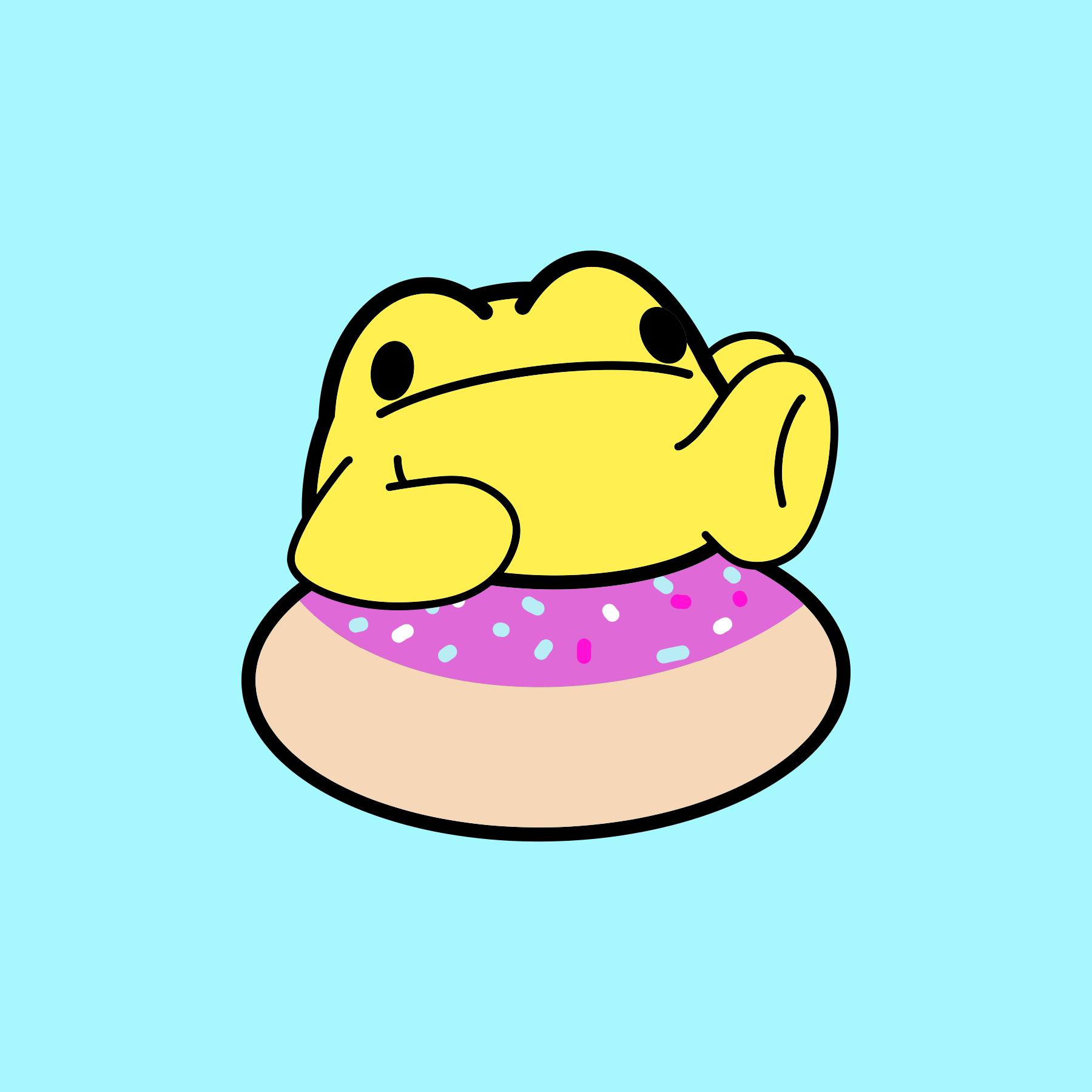 Doughnut Frog Print