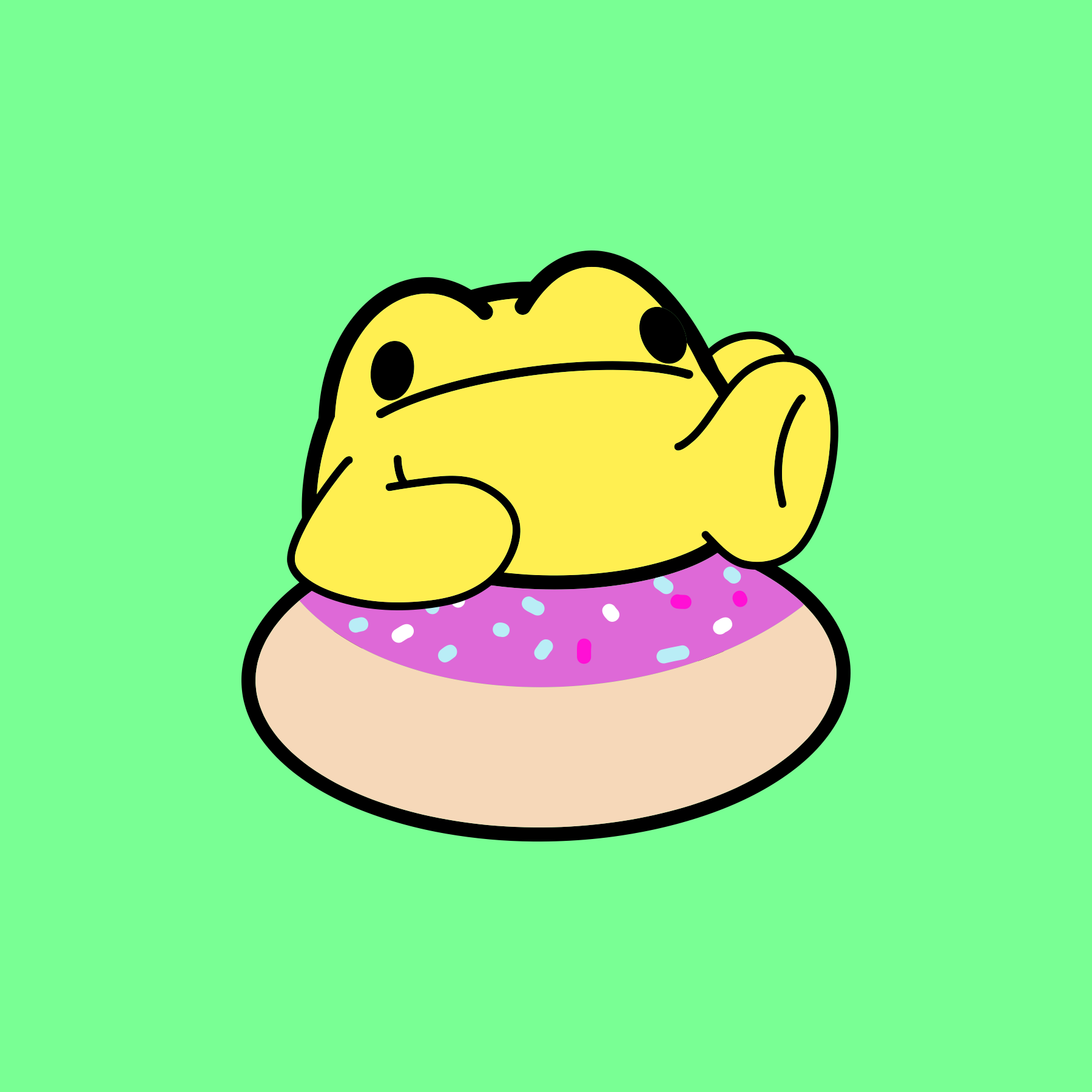 Doughnut Frog Print