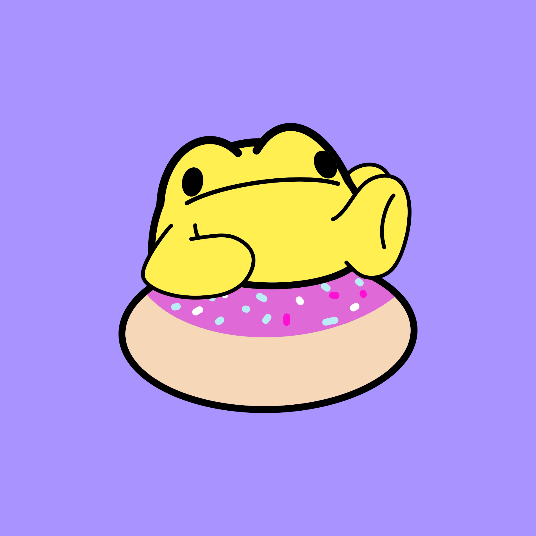 Doughnut Frog Print