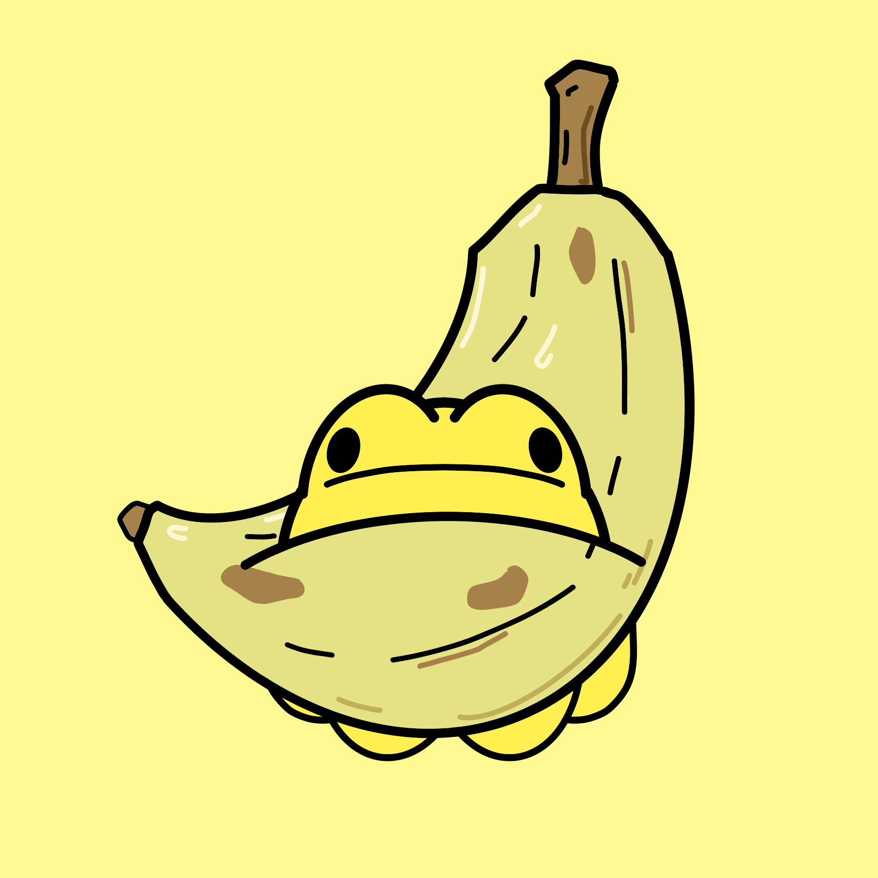 Banana Frog Print