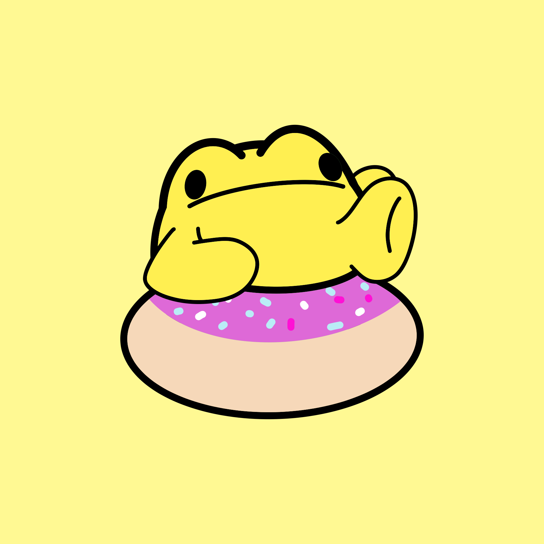 Doughnut Frog Print